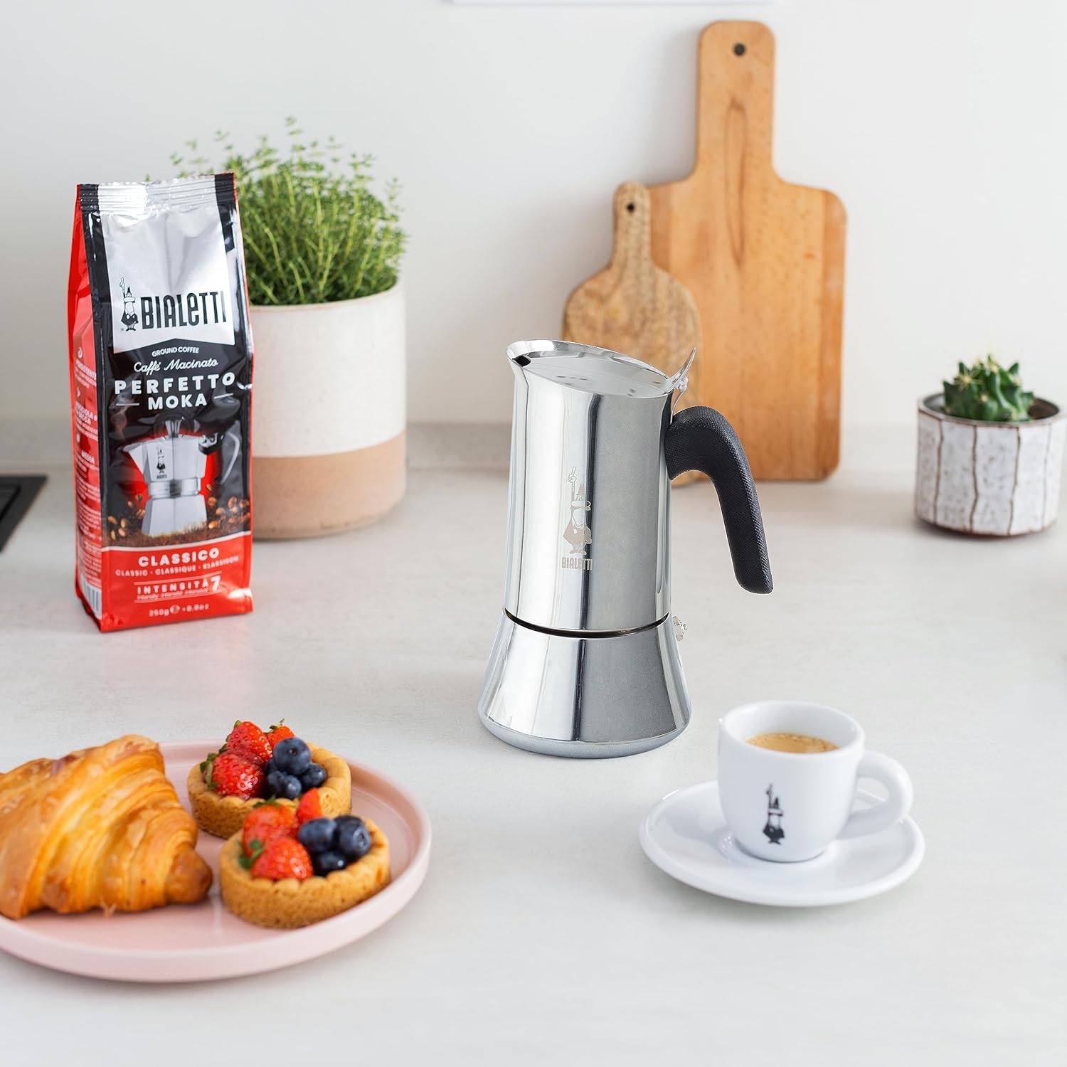 Bialetti Musa percolator 6-kops RVS inductie review premium grote huishoudens